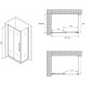 Душевой уголок Abber Schwarzer Diamant 100x60 AG30100H-S60 профиль Хром стекло прозрачное
