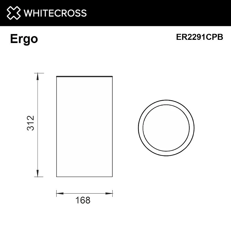 Ведро для мусора Whitecross Ergo copper brushed ER2291CPB цвет Медь брашированная