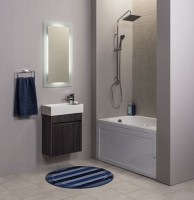 Тумба с раковиной Aquanet Лидс 50 213042 подвесная Эвкалипт мистери МДФ / ЛДСП