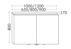 Зеркальный шкаф Burgbad Eqio 90 SPGT090F2009 с подсветкой Белый