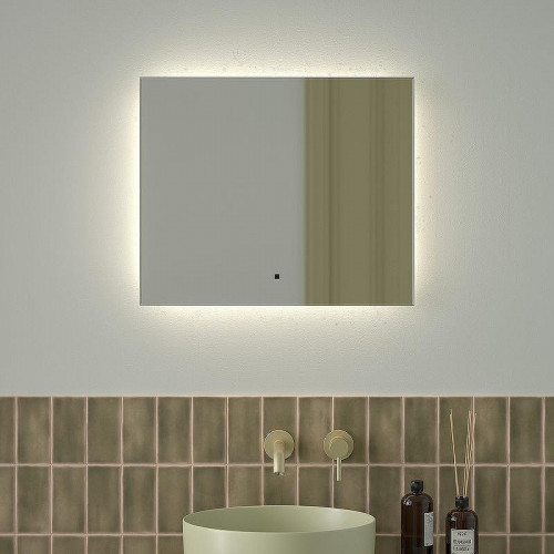 Зеркало Defesto Glow 60х50 DF 2503RH с подсветкой 19W-4500К/с фацетом/ИК - выключатель/Нейтральный белый свет