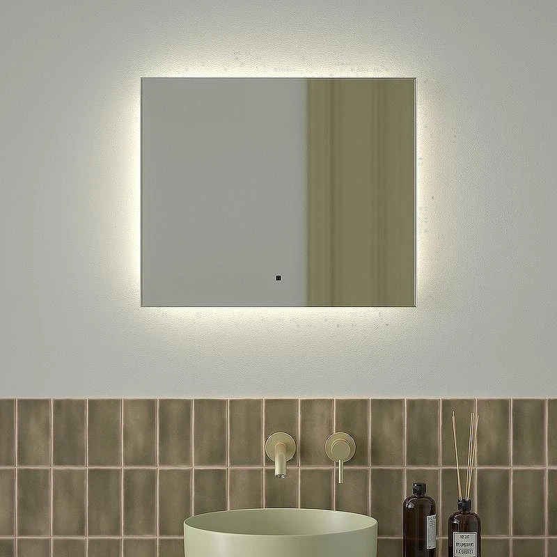 Зеркало Defesto Glow 60х50 DF 2503RH с подсветкой 19W-4500К/с фацетом/ИК - выключатель/Нейтральный белый свет