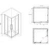Душевой уголок Abber Schwarzer Diamant 100x100 AG02100BDTH профиль Черный стекло тонированное