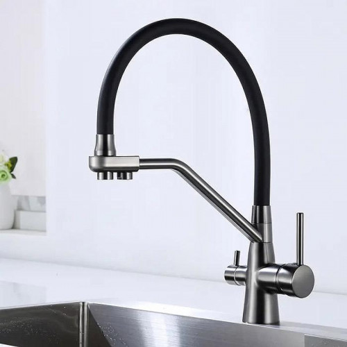 Смеситель для кухни Maretti Eleganza EN31RGF14 Оружейная сталь