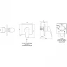 Смеситель для душа Aquanet Static AF330-50B 261823 Черный матовый