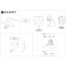Смеситель для душа Aquanet Static AF330-50B 261823 Черный матовый