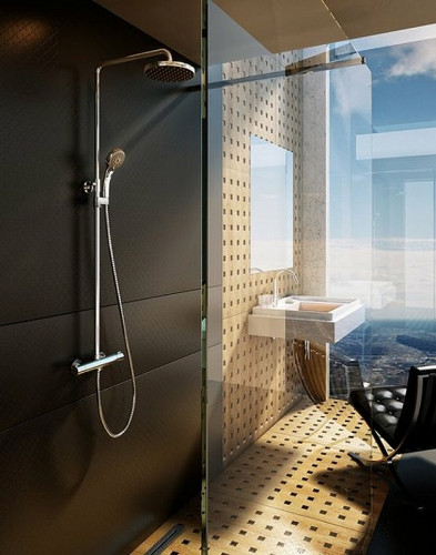 Душевая система Ravak Termo 100 TE 091.00/150 X070058 с термостатом Хром латунь на стену