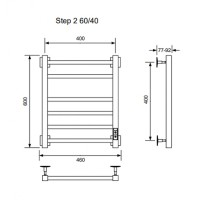 Электрический полотенцесушитель Ника Step-2 60/40 U Хром нержавеющая сталь