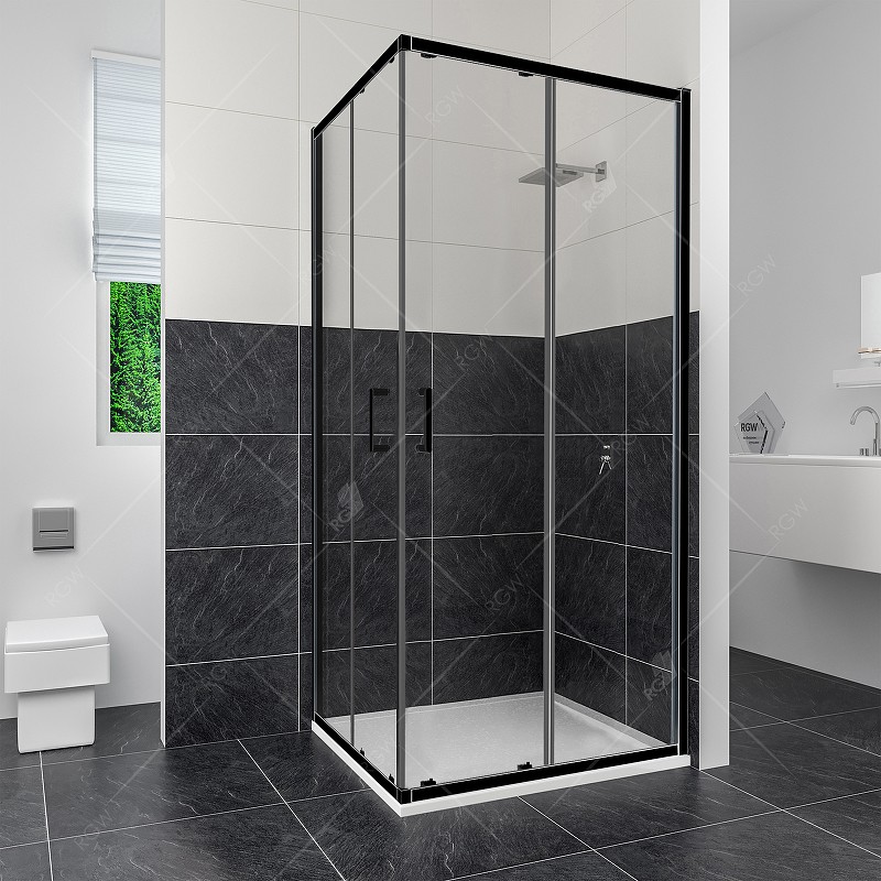 Душевой уголок RGW Classic CL-34B 90х90 32093499-14 профиль Черный стекло прозрачное