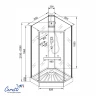 Душевая кабина Ceruttispa Chika 90x90 CHIKA901BF 11505 без гидромассажа