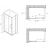 Душевой уголок Abber Schwarzer Diamant 100x90 AG30100BMH-S90BM профиль Черный стекло матовое