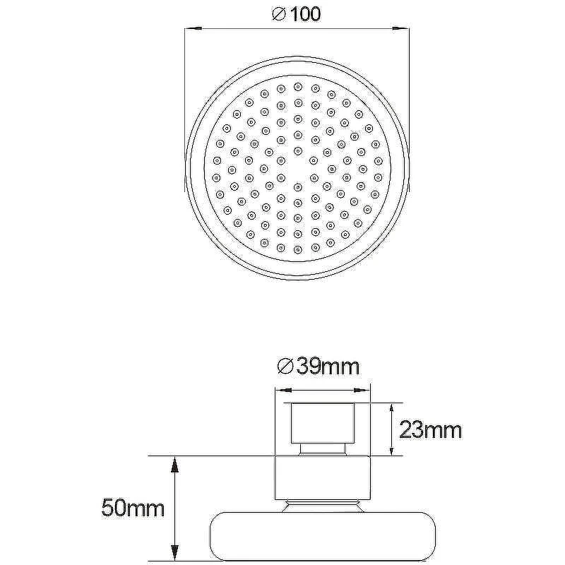 Верхний душ Melodia della vita MKP27009C Хром