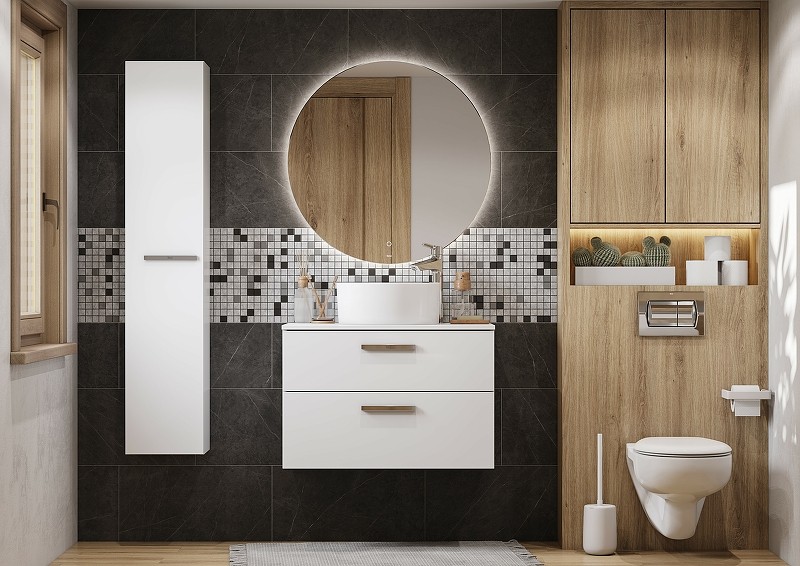 Зеркало Roca Luna 80 ZRU9307558 с подсветкой с сенсорным выключателем