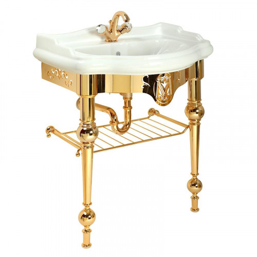 Консоль с раковиной Migliore Bella 73 31214 цвет Золото