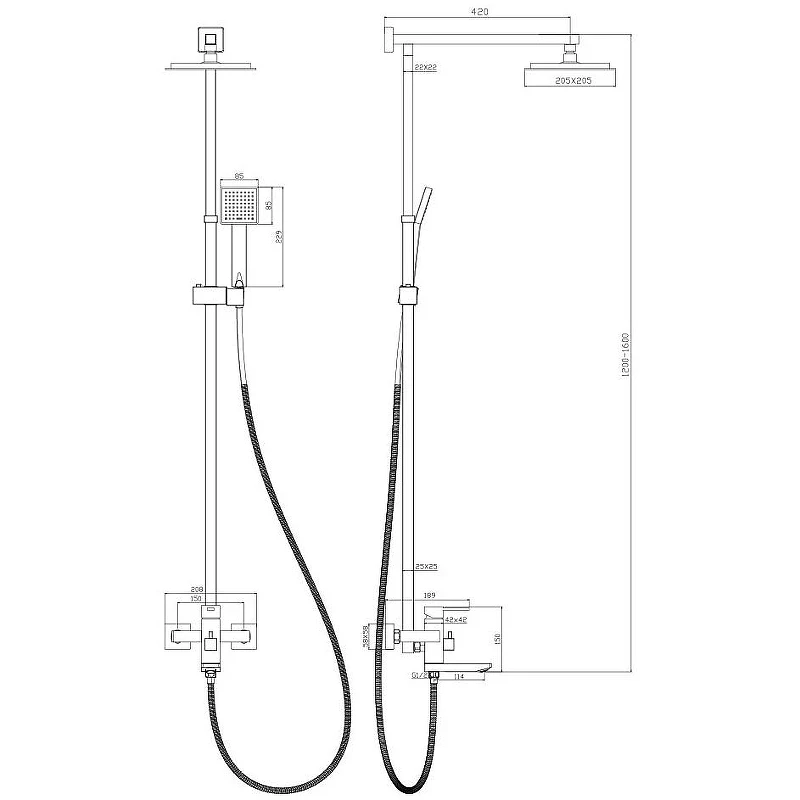 Душевая система WesnaArt Kristal KRI22-314 Хром
