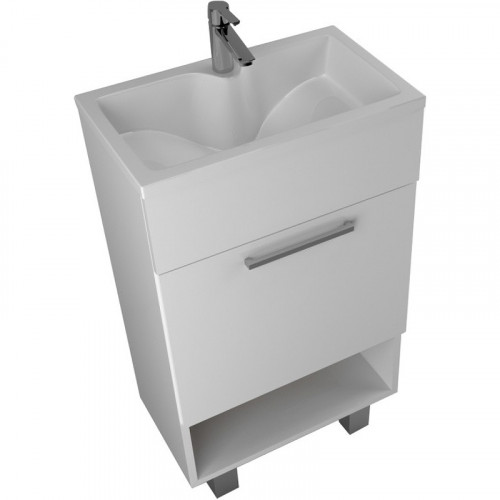 Тумба с раковиной 1MarKa July 50Н У85932 Белый глянец МДФ / ЛДСП