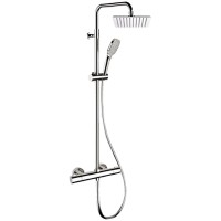 Душевая система Remer Elegance EQ32A8CPUFD25G с термостатом Хром латунь на стену