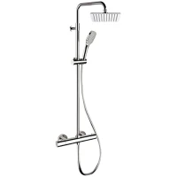 Душевая система Remer Elegance EQ32A8CPUFD25G с термостатом Хром латунь на стену
