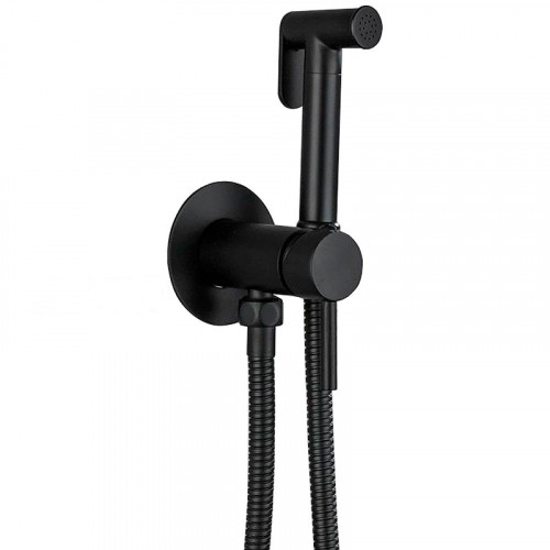 Гигиенический душ со смесителем Haiba HB5511-7 Черный матовый латунь на стену