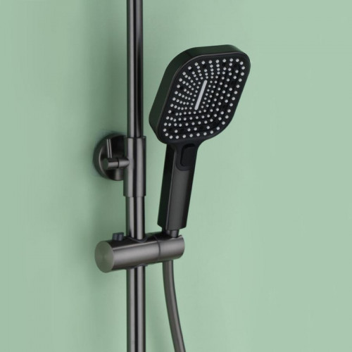 Душевая система ALMAes Doris GK-0348 с термостатом цвет Оружейная сталь