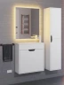Шкаф пенал Uperwood Modul 33 2930205401 подвесной цвет Белый матовый Графит матовый