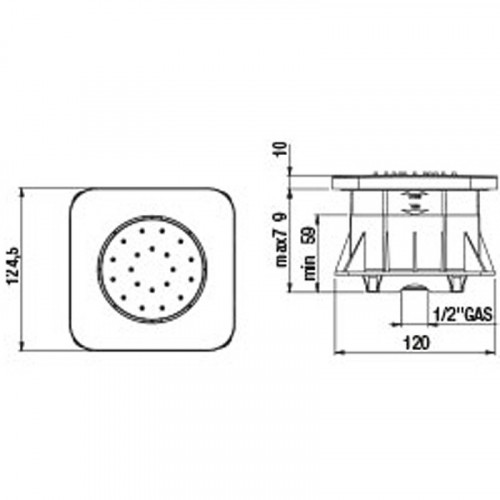 Душевая форсунка Paini 50CR721IQS Хром