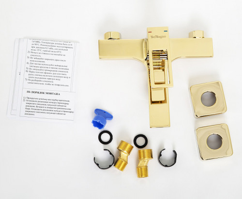 Смеситель для ванны BelBagno Luce LUC-VAS-ORO