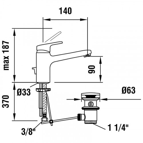 Смеситель для раковины Laufen CityPro HF500903100000 цвет Хром