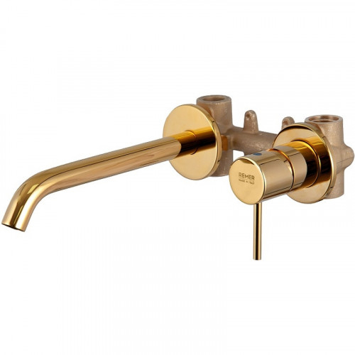Смеситель для раковины Remer X-Style X15PLDO Золото латунь встраиваемый