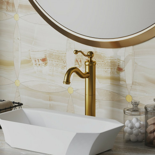 Смеситель для раковины Paini Duomo 88PJ205LL Золото матовое