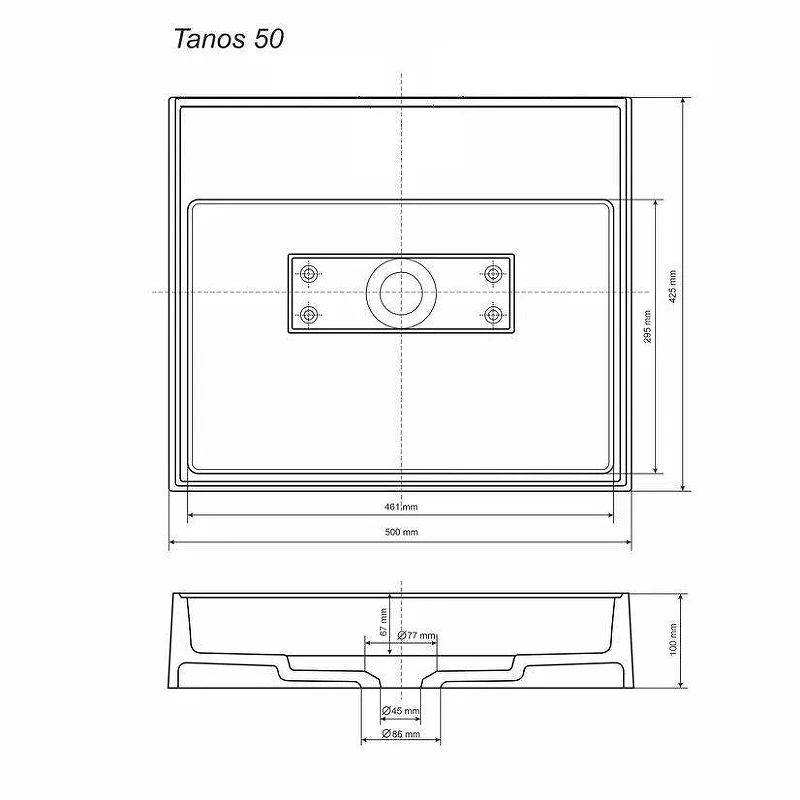 Раковина Uperwood Tanos Quartz 50 RTanosQuartz50J цвет Жасмин