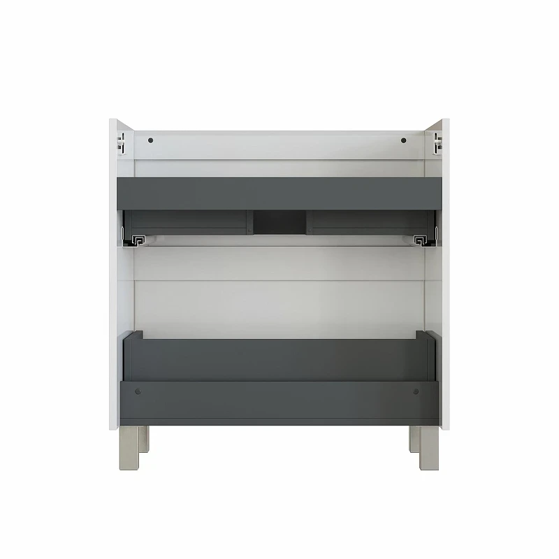 Тумба под раковину Aquanet Nova Lite 2.0 75 346337 цвет Белый глянец