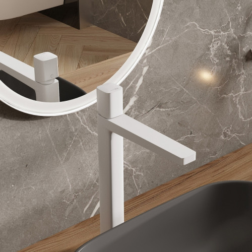 Смеситель для раковины WasserKRAFT Saale 9503H Белый матовый латунь