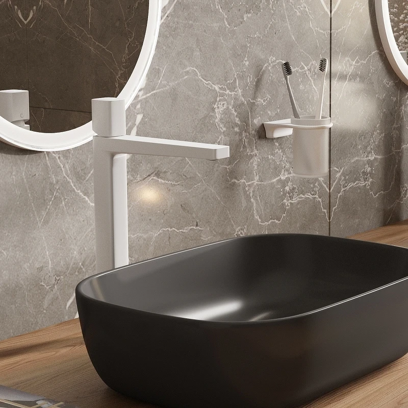 Смеситель для раковины WasserKRAFT Saale 9503H Белый матовый латунь