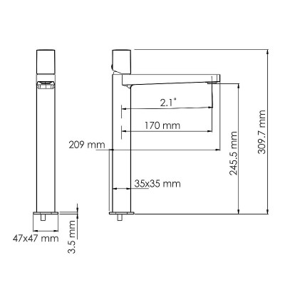 Смеситель для раковины WasserKRAFT Saale 9503H Белый матовый латунь