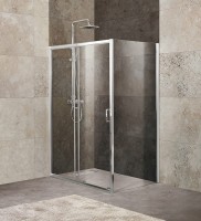 Душевой уголок BelBagno Unique 135х90 UNIQUE-AH-1-120/135-90-C-Cr профиль Хром стекло прозрачное