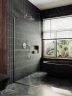 Душевая перегородка Maybah Glass MGD-725-5у 690x1950 в узком профиле Хром матовый стекло сатиновое