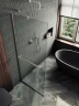 Душевая перегородка Maybah Glass MGD-725-5у 690x1950 в узком профиле Хром матовый стекло сатиновое