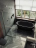 Душевая перегородка Maybah Glass MGD-725-5у 690x1950 в узком профиле Хром матовый стекло сатиновое