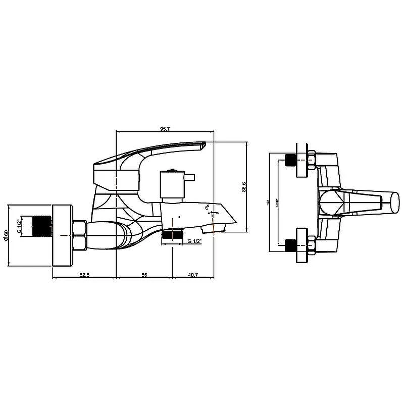 Комплект смесителей Paini Atomix D1CRSET4 Хром
