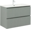 Тумба с раковиной Aquanet Джейн 90 332533 подвесная цвет Мисти грин