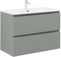 Тумба с раковиной Aquanet Джейн 90 332533 подвесная цвет Мисти грин