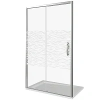 Душевая дверь Good Door Antares WTW-140-W-CH 140 профиль Хром с узором Волна