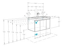 Тумба под раковину Aquaton Шерилл 85 1A208801SH010 подвесная Белая МДФ / ЛДСП