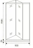 Душевая дверь Good Door Infinity SD-90-C-CH 90 профиль Хром стекло прозрачное