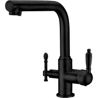 Смеситель для кухни ZorG Sanitary ZR 313 YF-33 BLACK Черный матовый латунь