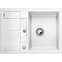Кухонная мойка Blanco Metra 45S Compact 519576 Белая искусственный камень (литьевой мрамор) встраиваемая сверху, встраиваемая снизу