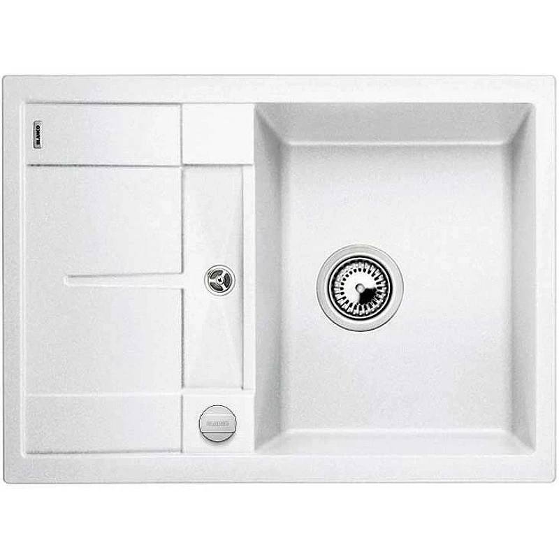 Кухонная мойка Blanco Metra 45S Compact 519576 Белая искусственный камень (литьевой мрамор) встраиваемая сверху, встраиваемая снизу