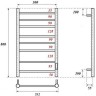 Электрический полотенцесушитель Point Аврора PN10858GR П8 500x800 диммер справа Графит премиум