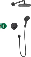 Душевая система Hansgrohe Raindance S 27959670 с термостатом цвет Черный матовый